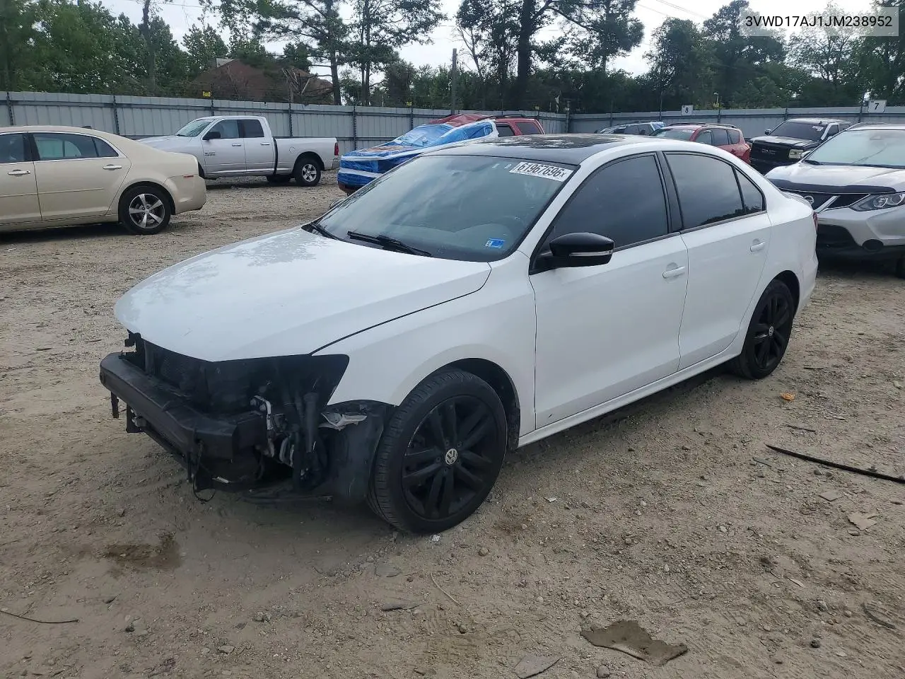 2018 Volkswagen Jetta Sport VIN: 3VWD17AJ1JM238952 Lot: 61967696