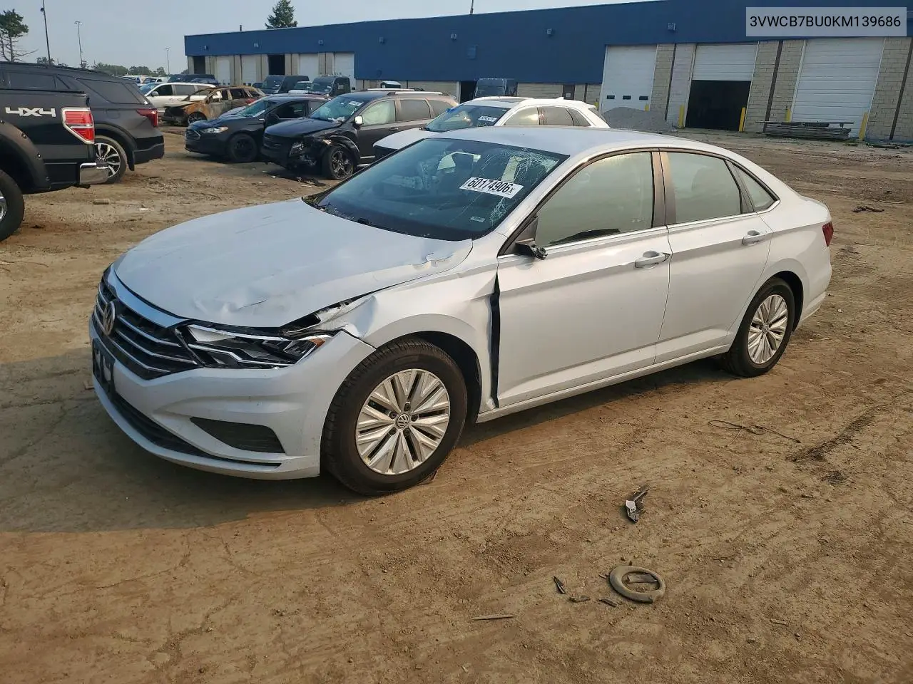 2019 Volkswagen Jetta S VIN: 3VWCB7BU0KM139686 Lot: 60174906