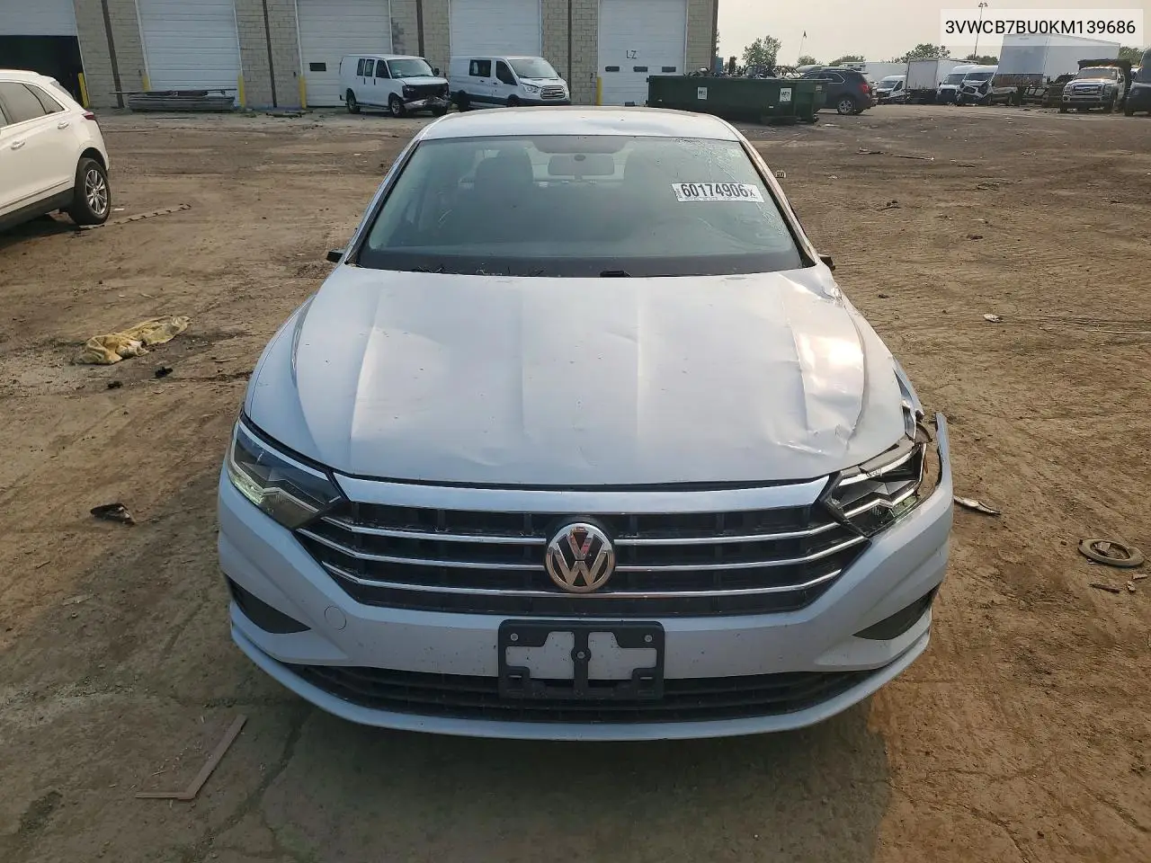 2019 Volkswagen Jetta S VIN: 3VWCB7BU0KM139686 Lot: 60174906