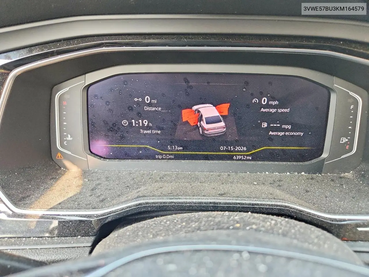 2019 Volkswagen Jetta Sel VIN: 3VWE57BU3KM164579 Lot: 61372486