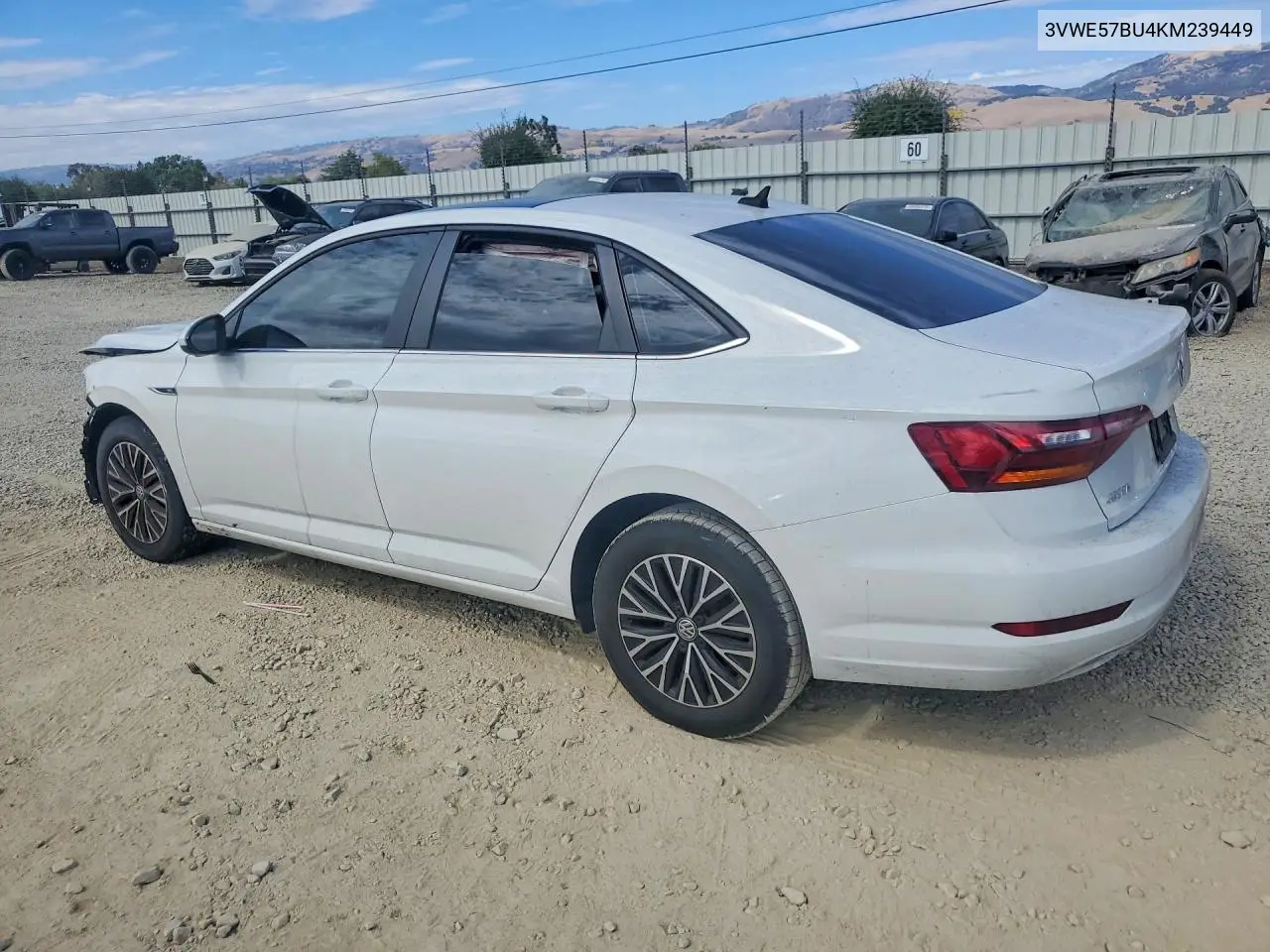 2019 Volkswagen Jetta Sel VIN: 3VWE57BU4KM239449 Lot: 61761606