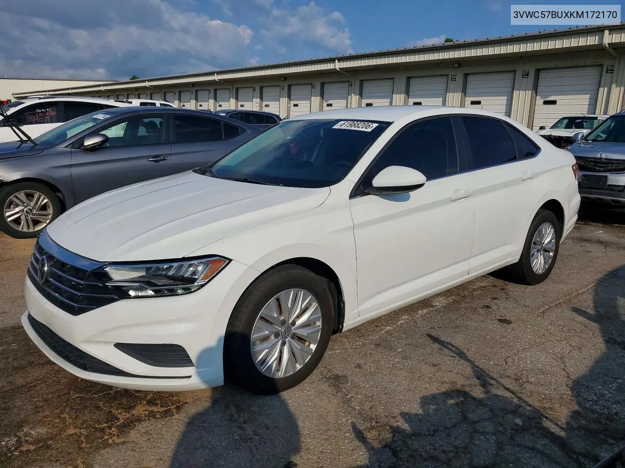 2019 Volkswagen Jetta S VIN: 3VWC57BUXKM172170 Lot: 61988206