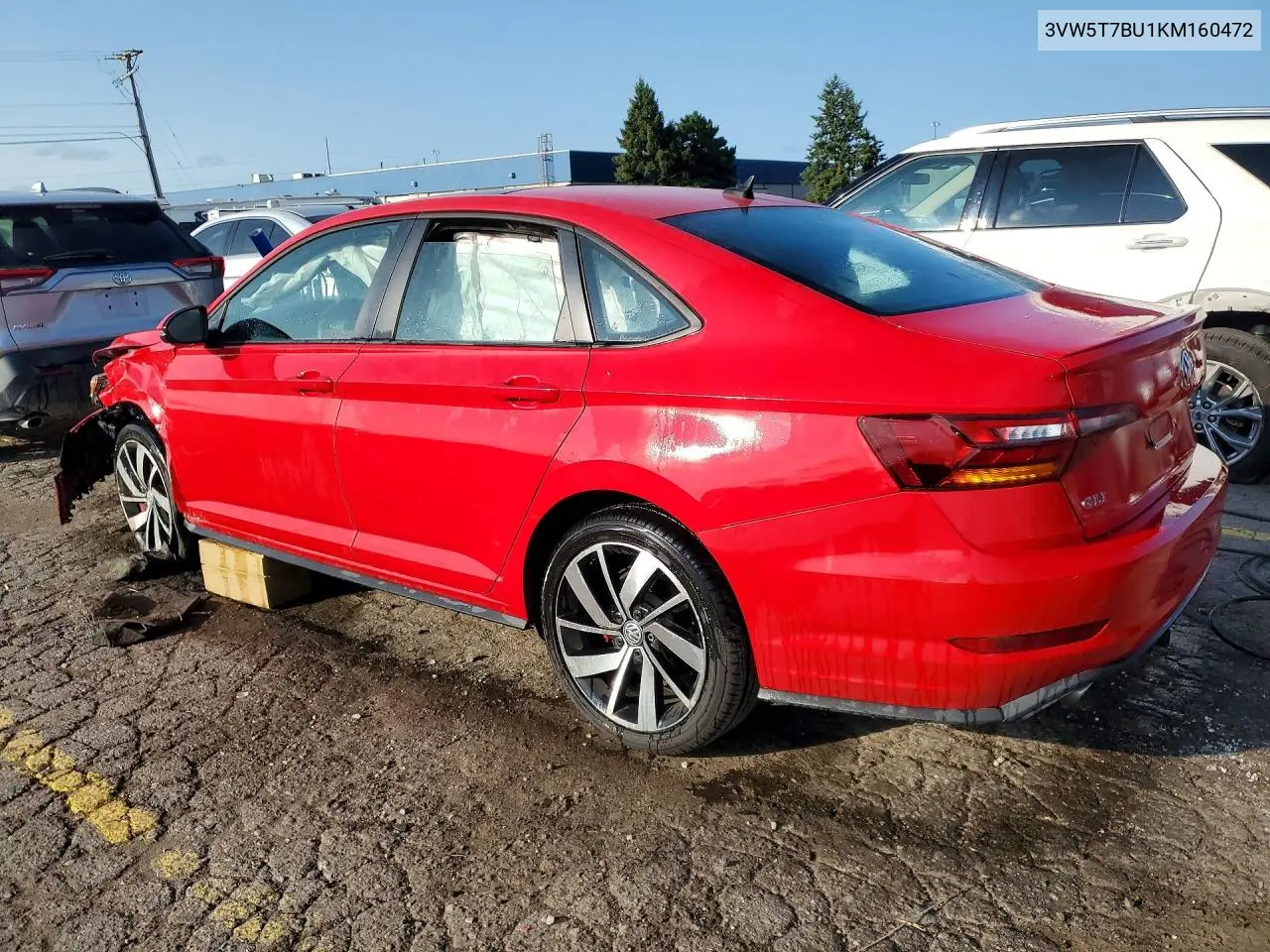 2019 Volkswagen Jetta Gli VIN: 3VW5T7BU1KM160472 Lot: 62076526