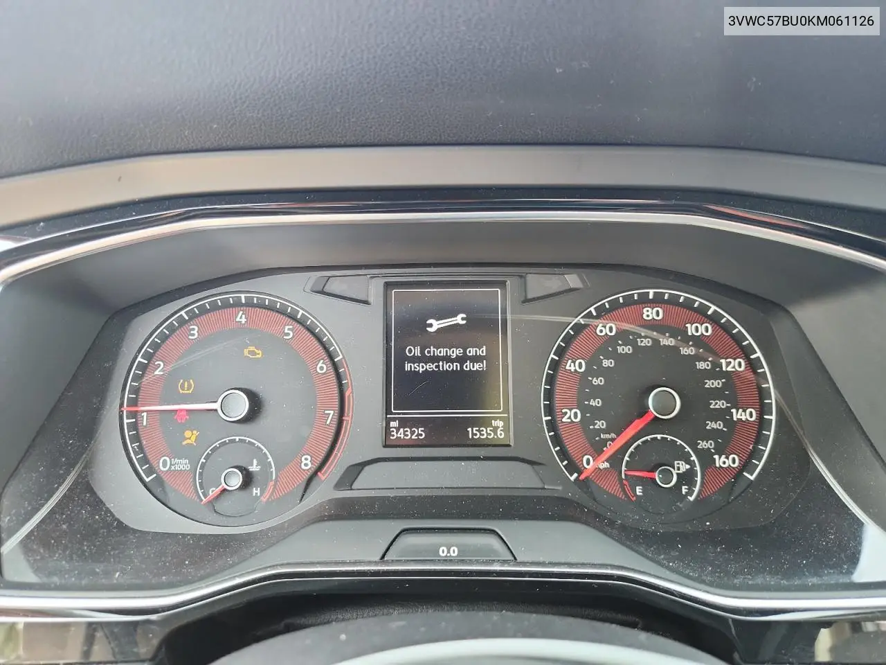 3VWC57BU0KM061126 2019 Volkswagen Jetta S