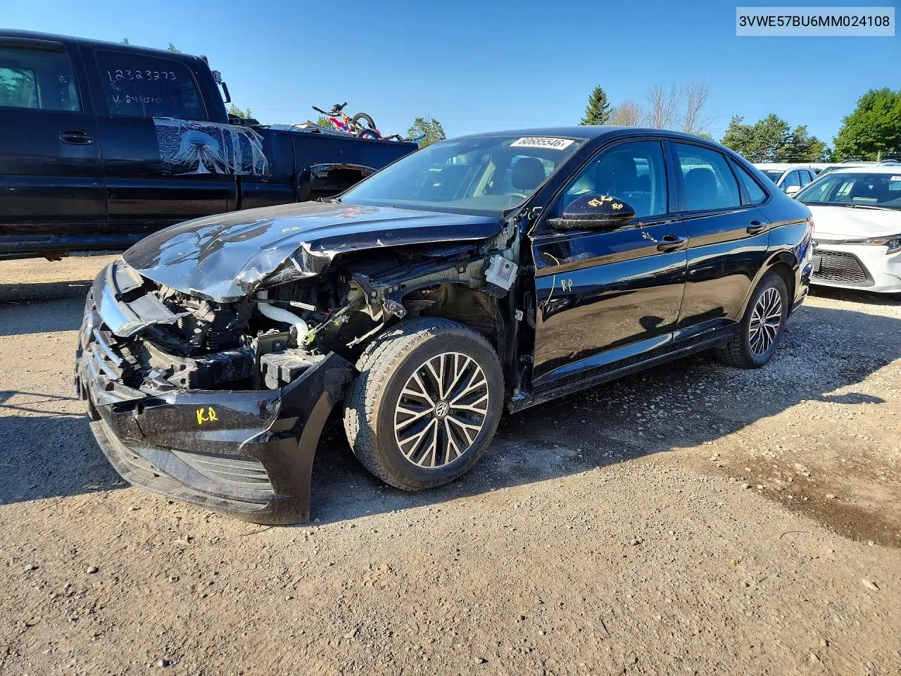 2021 Volkswagen Jetta Sel VIN: 3VWE57BU6MM024108 Lot: 60685546