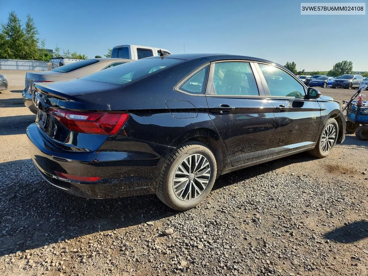 2021 Volkswagen Jetta Sel VIN: 3VWE57BU6MM024108 Lot: 60685546