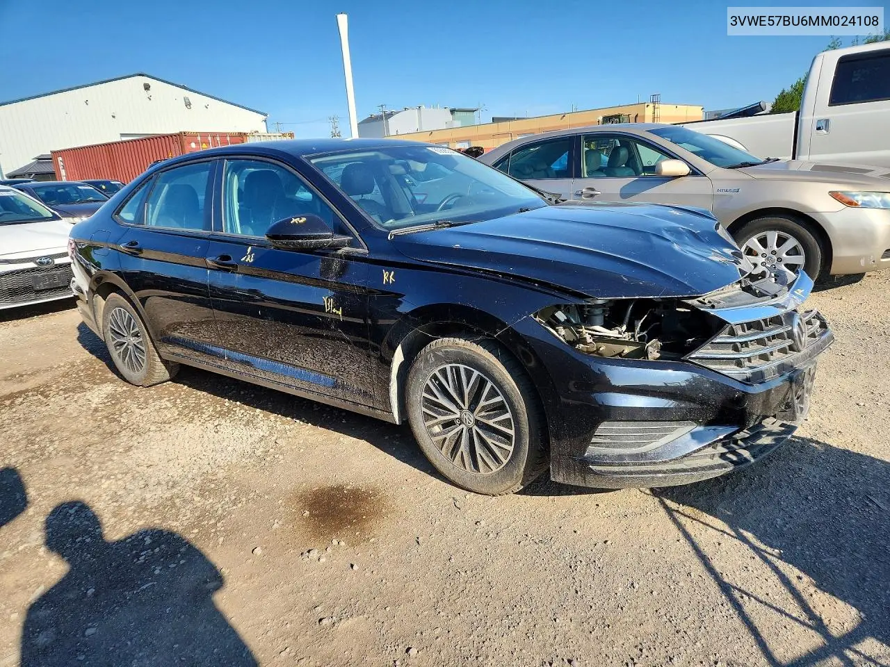 2021 Volkswagen Jetta Sel VIN: 3VWE57BU6MM024108 Lot: 60685546