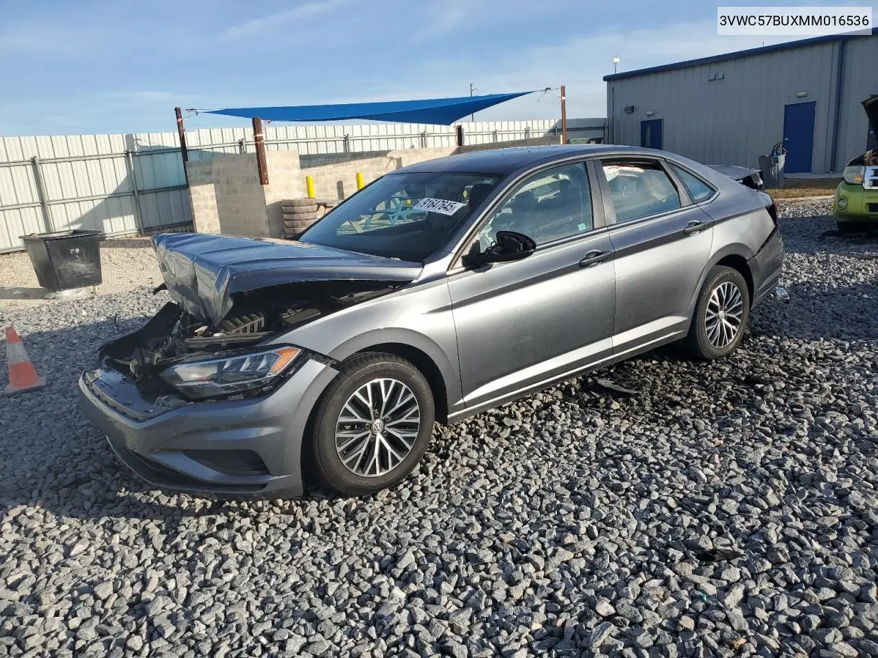 3VWC57BUXMM016536 2021 Volkswagen Jetta S