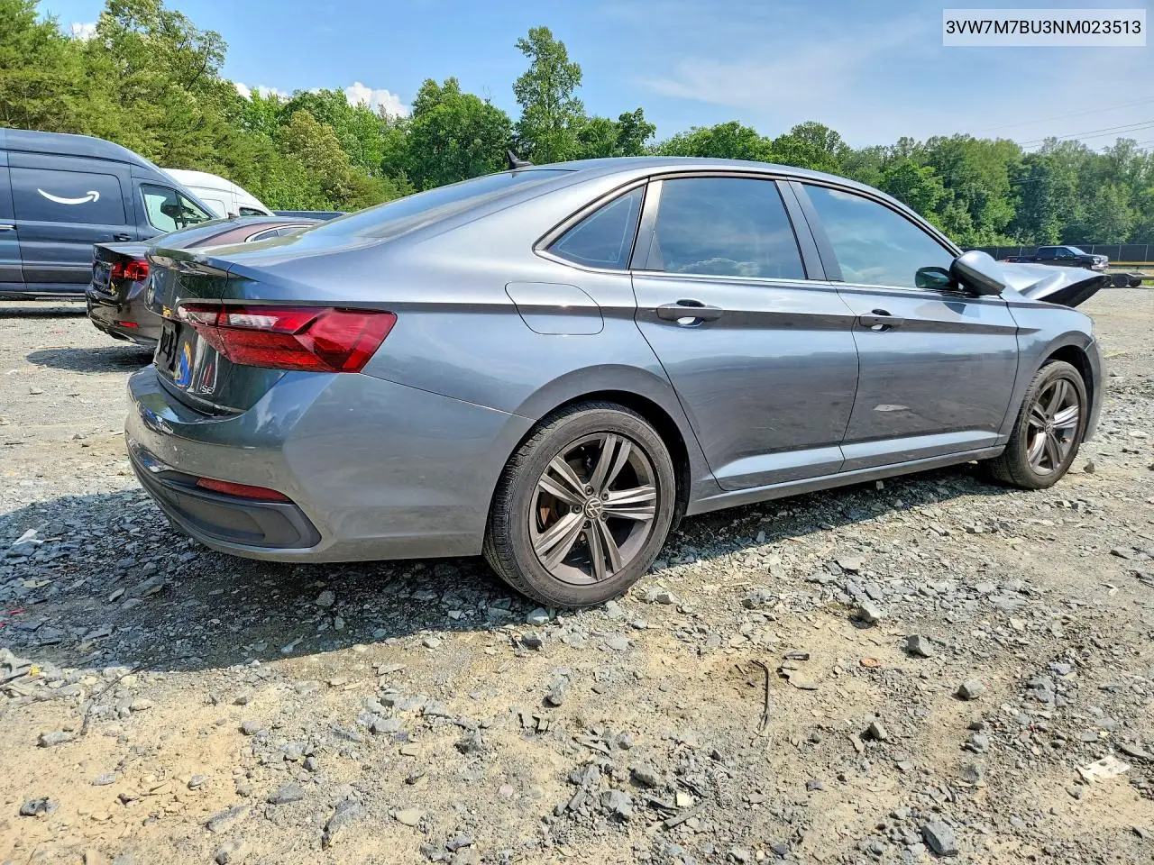 2022 Volkswagen Jetta Se VIN: 3VW7M7BU3NM023513 Lot: 57030156
