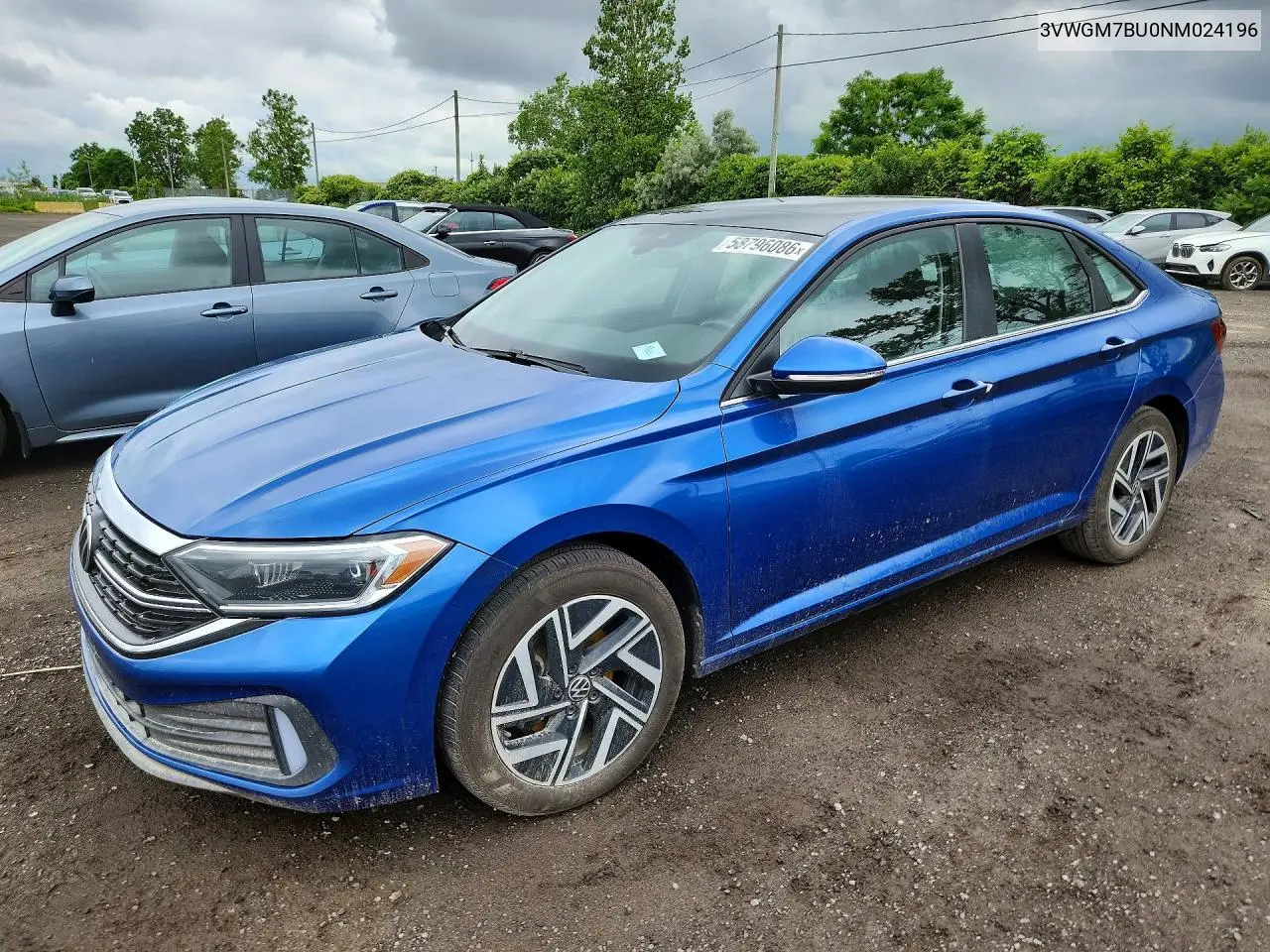 2022 Volkswagen Jetta Sel VIN: 3VWGM7BU0NM024196 Lot: 58796086