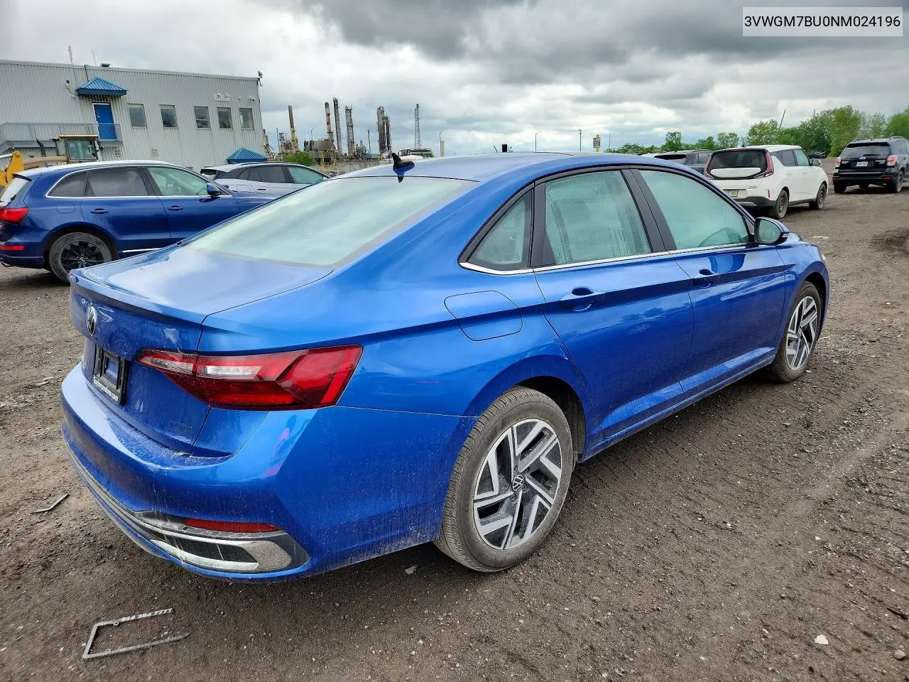 2022 Volkswagen Jetta Sel VIN: 3VWGM7BU0NM024196 Lot: 58796086