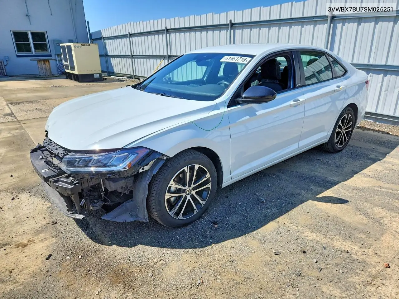 2025 Volkswagen Jetta Sport VIN: 3VWBX7BU7SM026251 Lot: 61661716