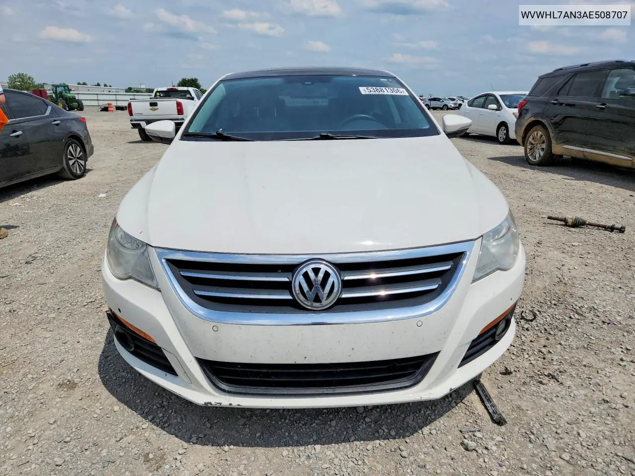 2010 Volkswagen Cc Luxury VIN: WVWHL7AN3AE508707 Lot: 53881306