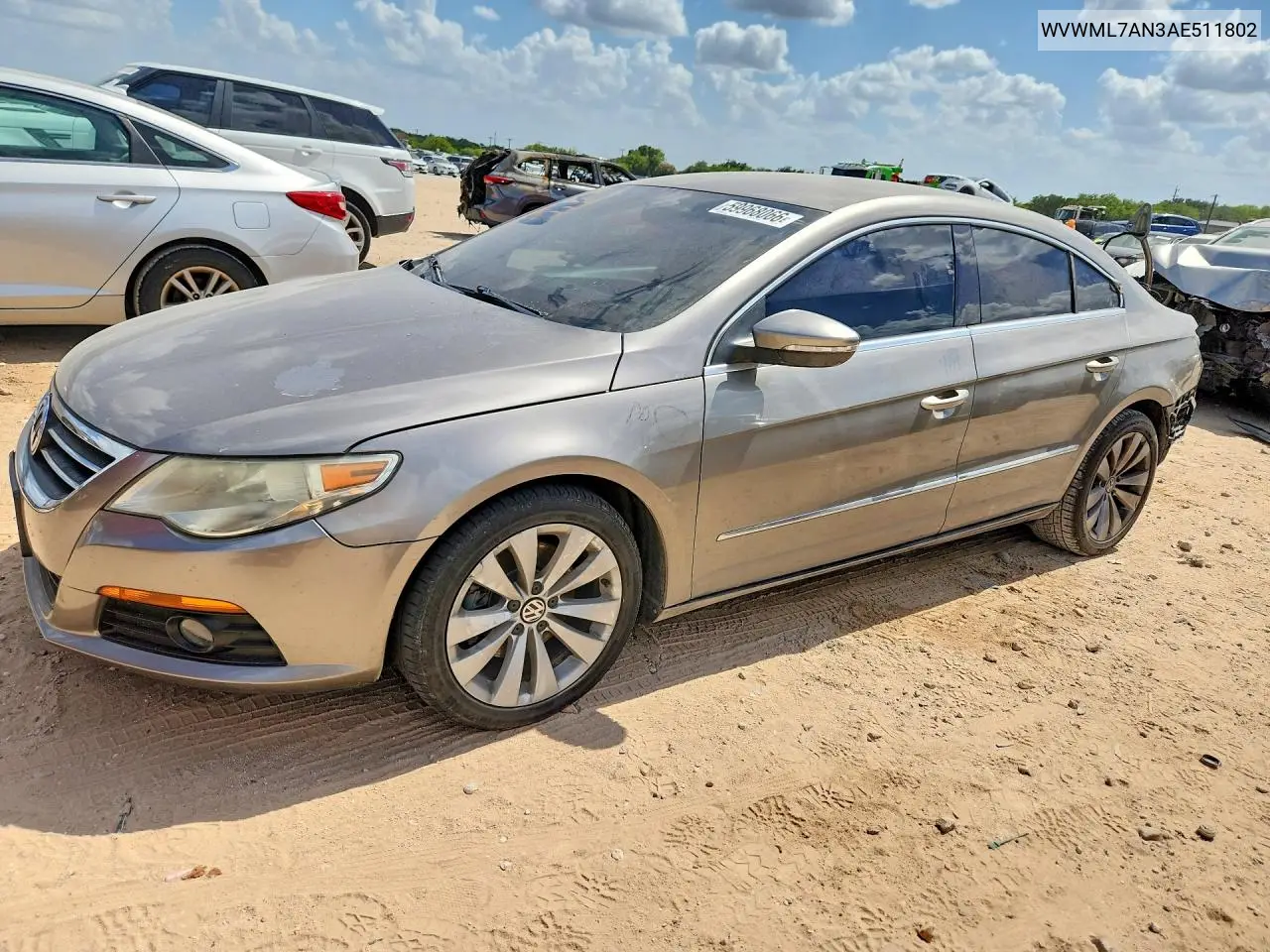 2010 Volkswagen Cc Sport VIN: WVWML7AN3AE511802 Lot: 59968066