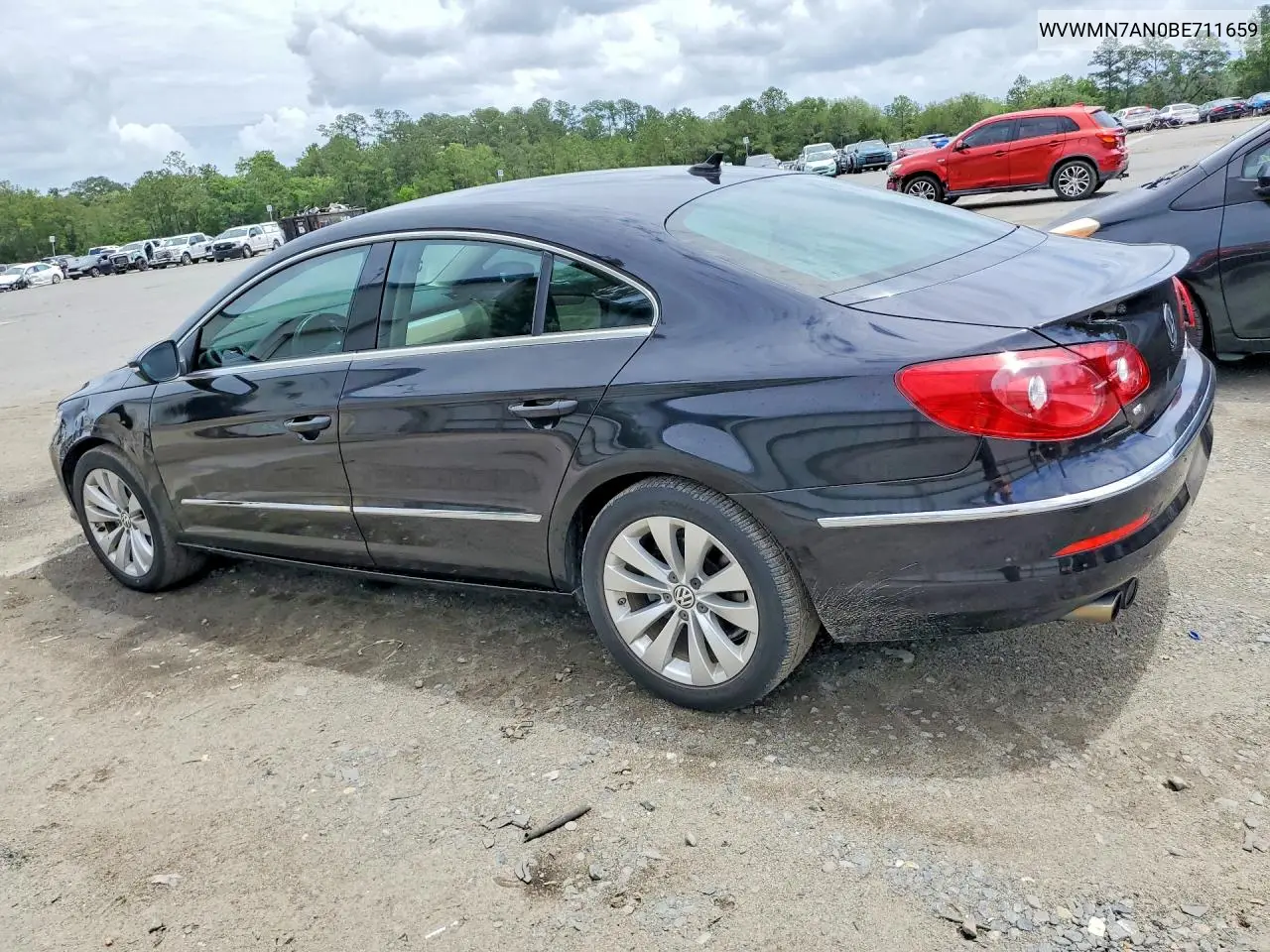 2011 Volkswagen Cc Sport VIN: WVWMN7AN0BE711659 Lot: 55136046
