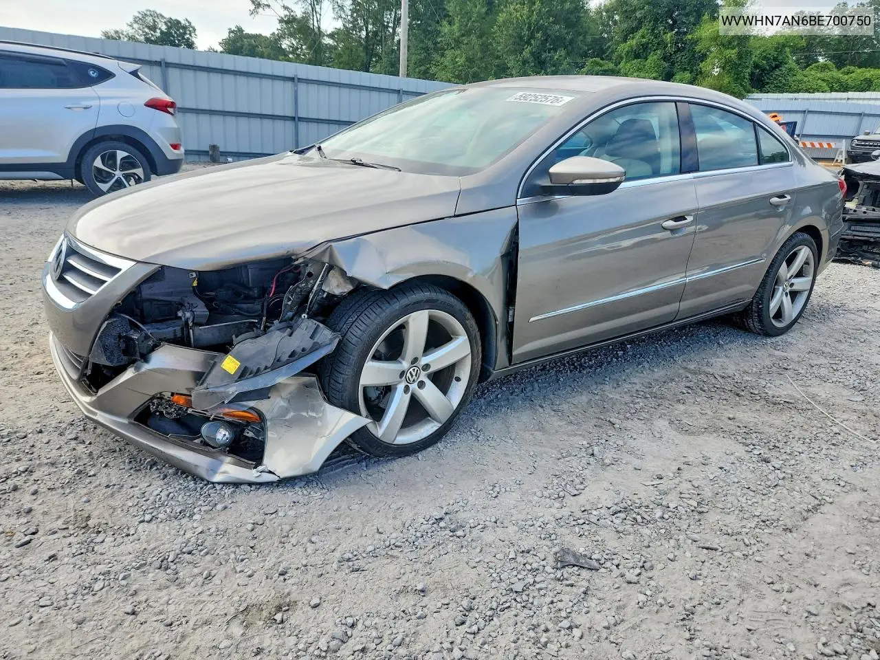 2011 Volkswagen Cc Luxury VIN: WVWHN7AN6BE700750 Lot: 59252576