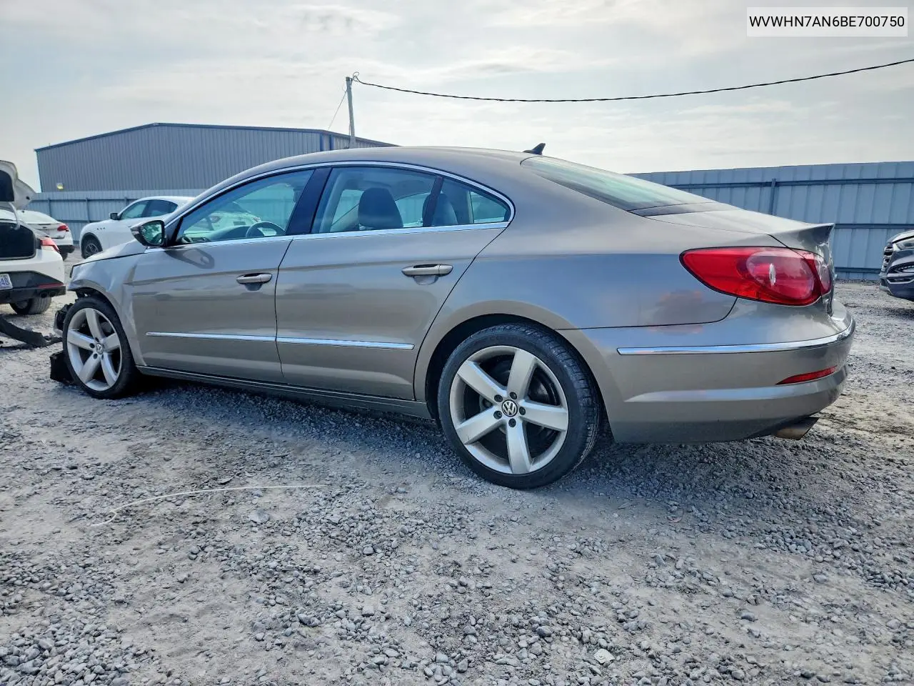 2011 Volkswagen Cc Luxury VIN: WVWHN7AN6BE700750 Lot: 59252576
