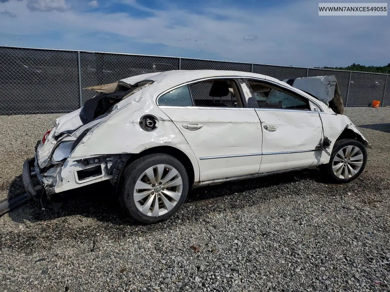 2012 Volkswagen Cc Sport VIN: WVWMN7ANXCE549055 Lot: 56444746