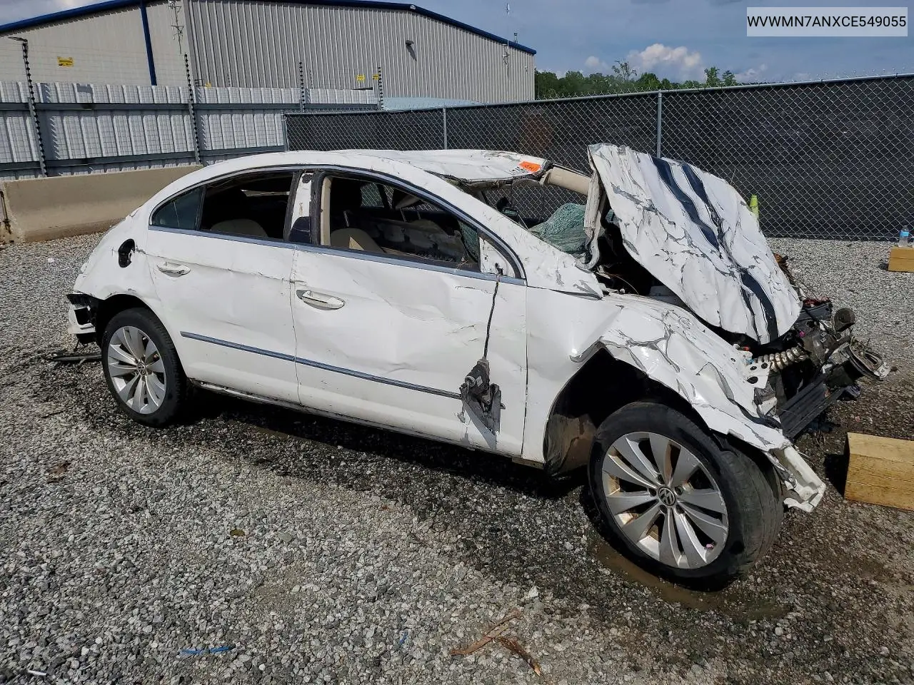 2012 Volkswagen Cc Sport VIN: WVWMN7ANXCE549055 Lot: 56444746