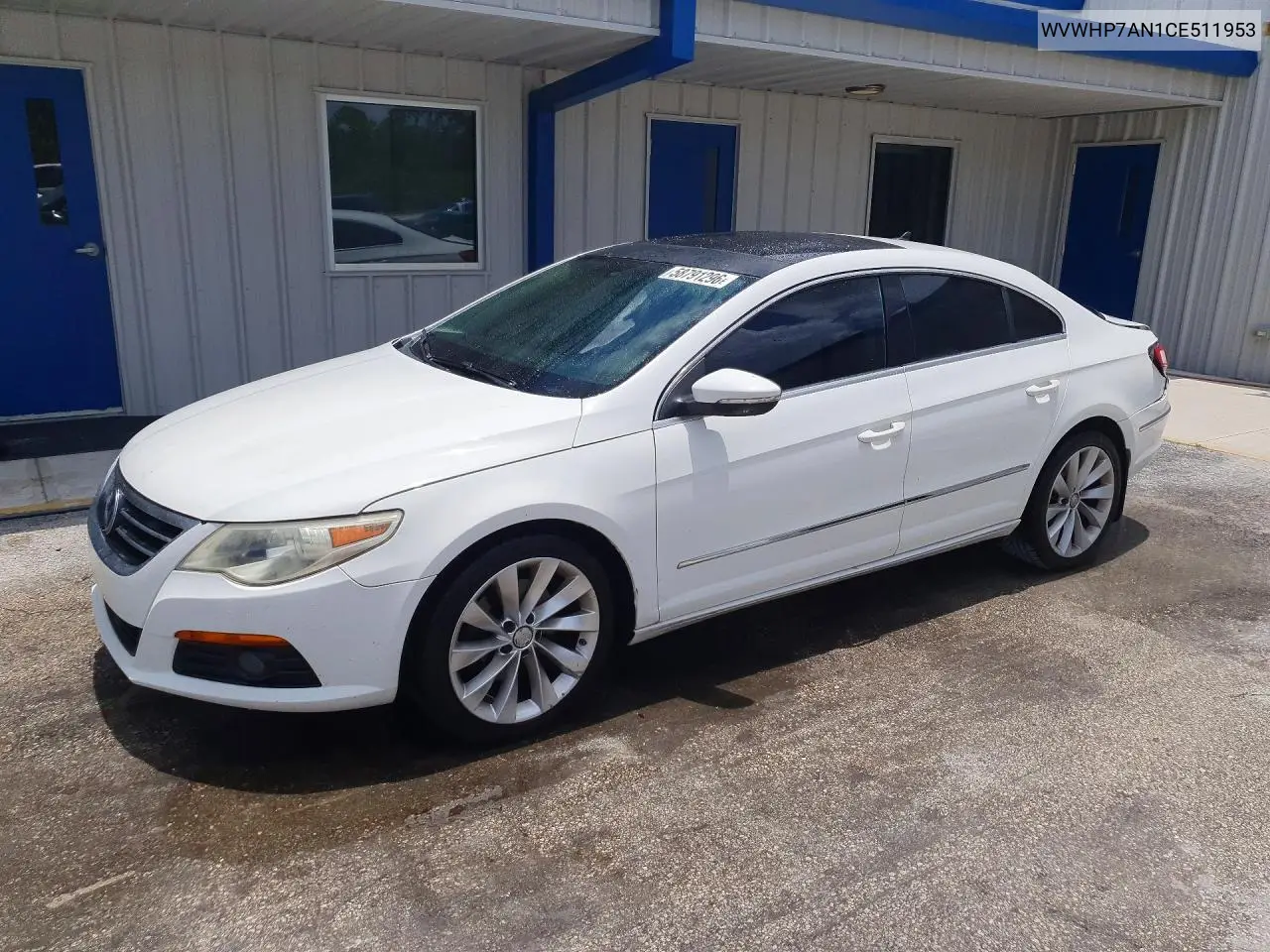 2012 Volkswagen Cc Luxury VIN: WVWHP7AN1CE511953 Lot: 58791296
