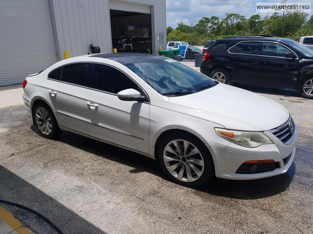 2012 Volkswagen Cc Luxury VIN: WVWHP7AN1CE511953 Lot: 58791296