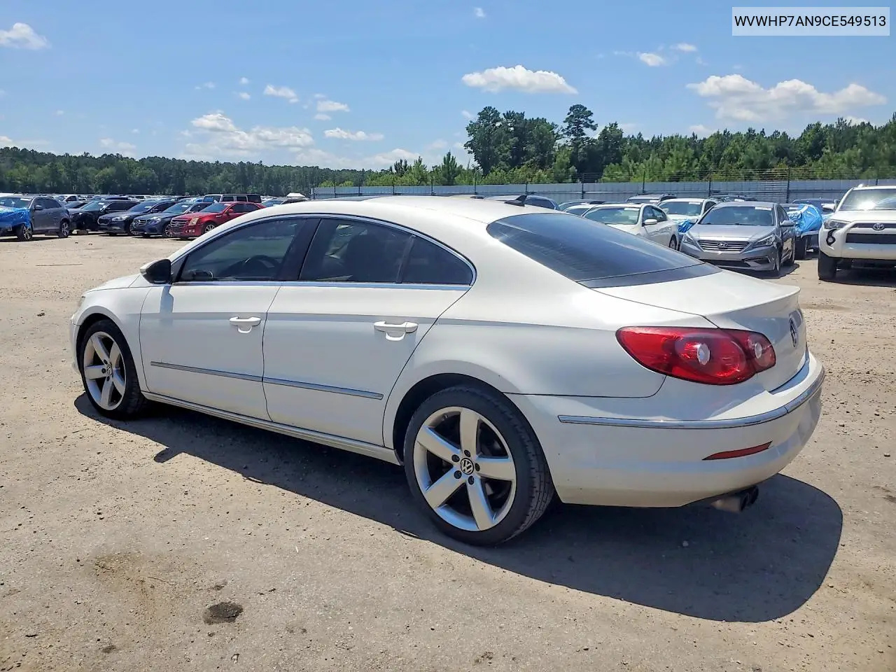 2012 Volkswagen Cc Luxury VIN: WVWHP7AN9CE549513 Lot: 59154246