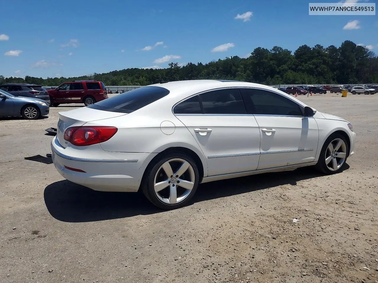 2012 Volkswagen Cc Luxury VIN: WVWHP7AN9CE549513 Lot: 59154246