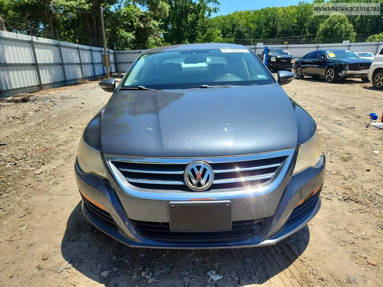 2012 Volkswagen Cc Sport VIN: WVWMN7AN3CE518780 Lot: 61188096