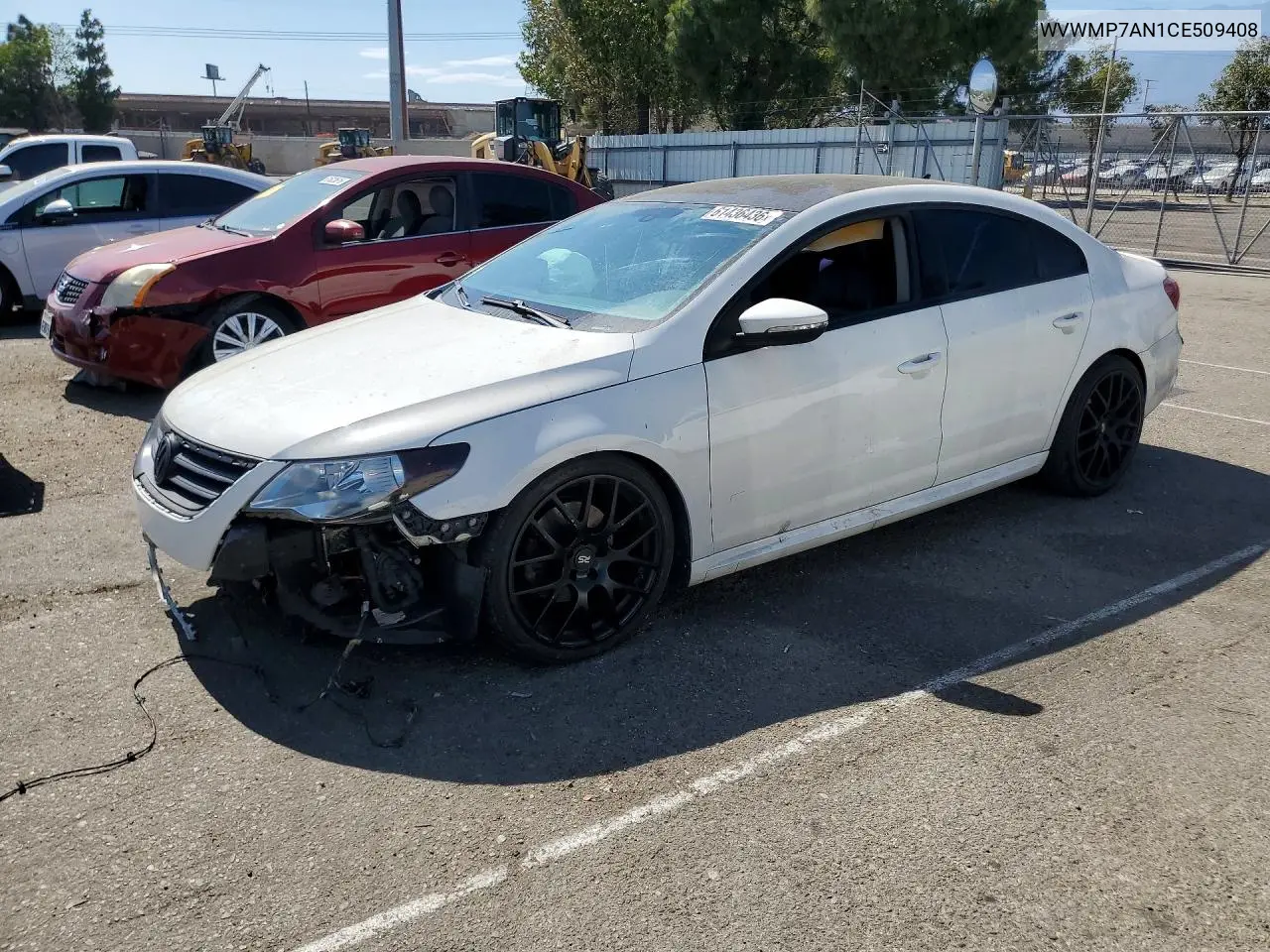 2012 Volkswagen Cc Sport VIN: WVWMP7AN1CE509408 Lot: 61436436