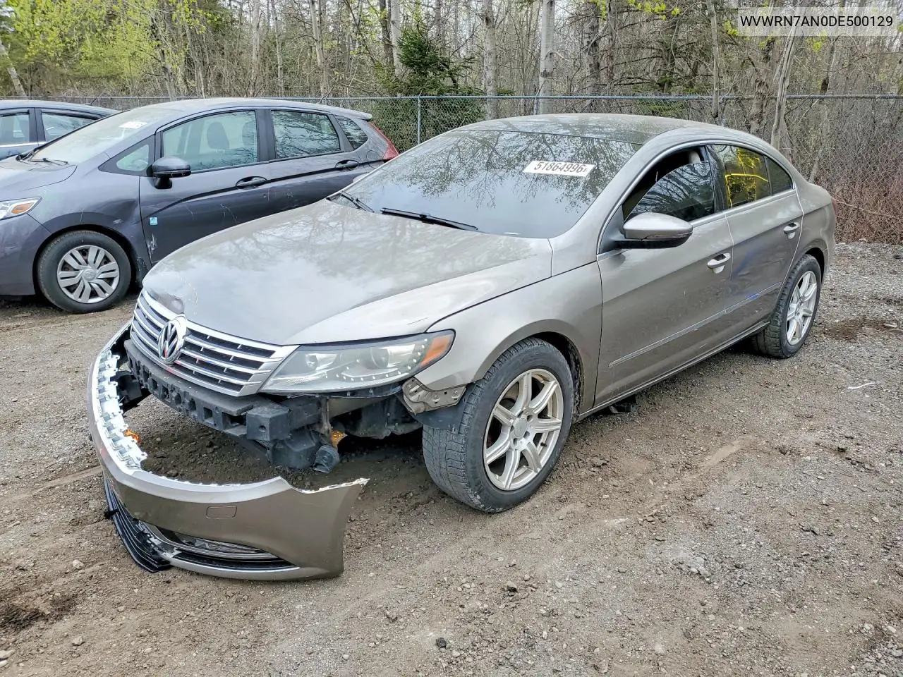 2013 Volkswagen Cc Luxury VIN: WVWRN7AN0DE500129 Lot: 51864996