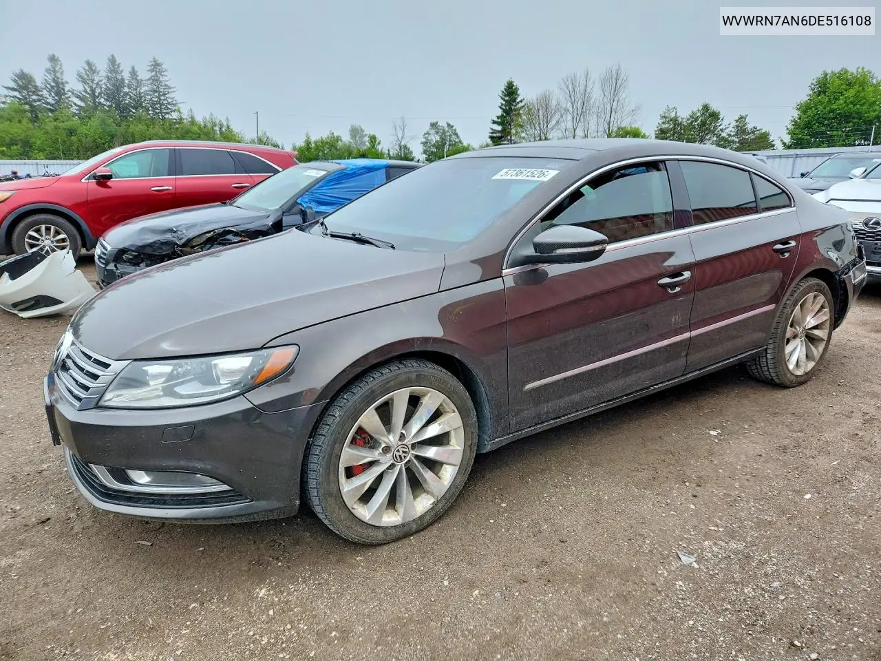 2013 Volkswagen Cc Luxury VIN: WVWRN7AN6DE516108 Lot: 57361526