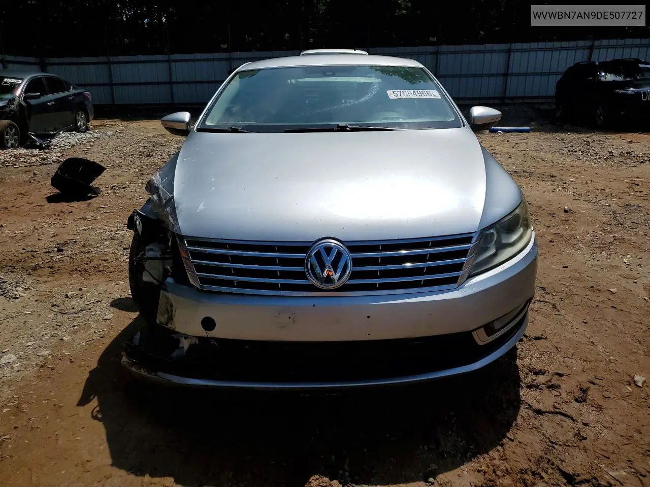 2013 Volkswagen Cc Sport VIN: WVWBN7AN9DE507727 Lot: 57694966