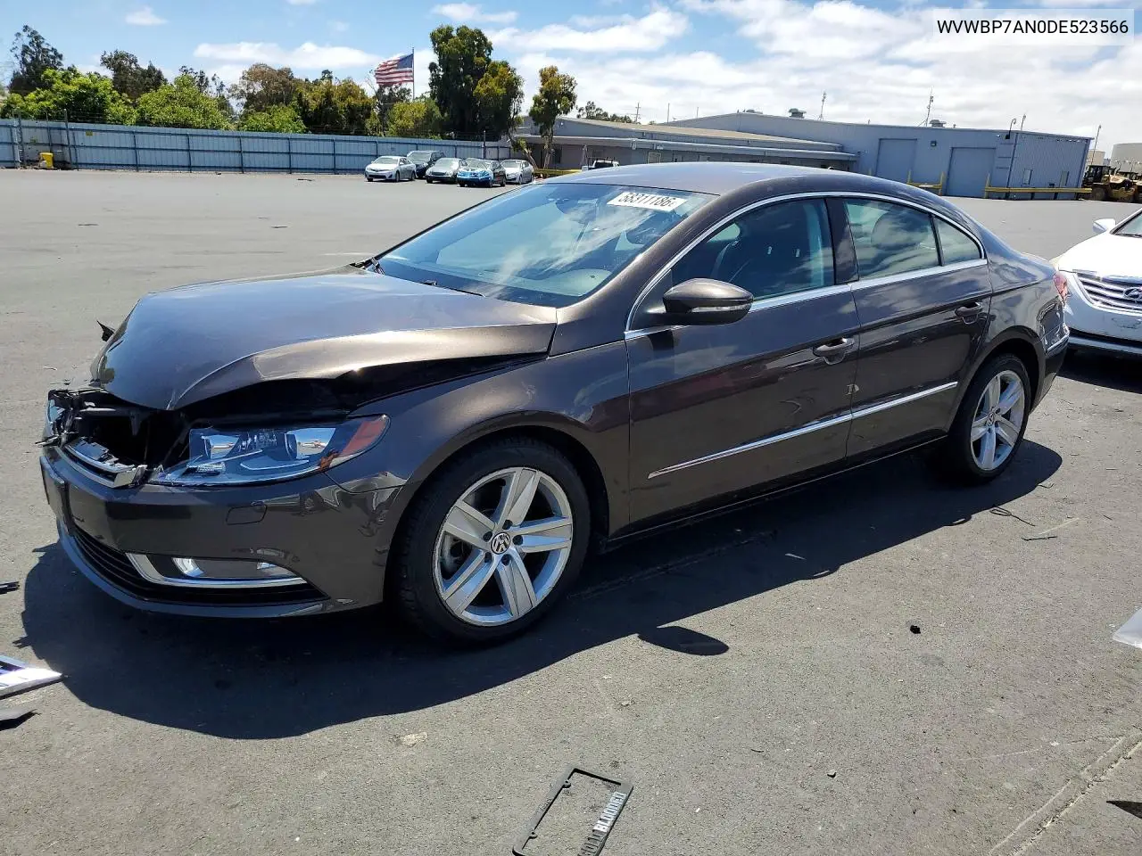 2013 Volkswagen Cc Sport VIN: WVWBP7AN0DE523566 Lot: 58311186