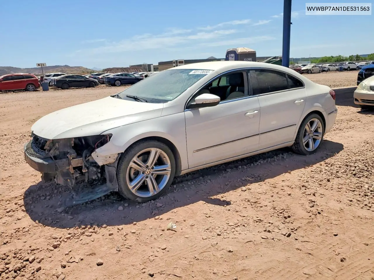 2013 Volkswagen Cc Sport VIN: WVWBP7AN1DE531563 Lot: 60173656