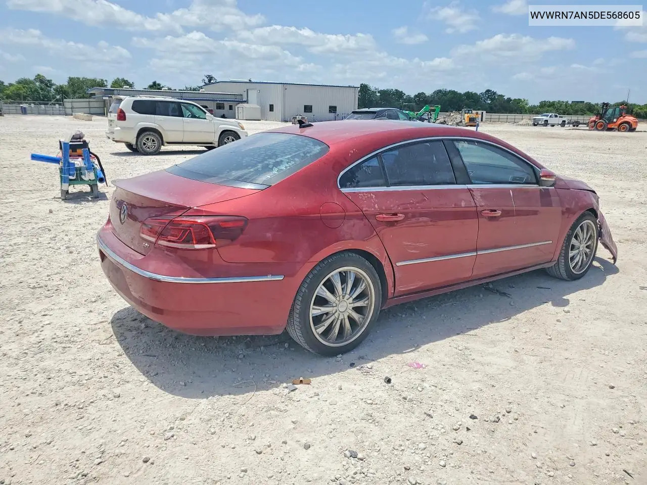 2013 Volkswagen Cc Luxury VIN: WVWRN7AN5DE568605 Lot: 85991535