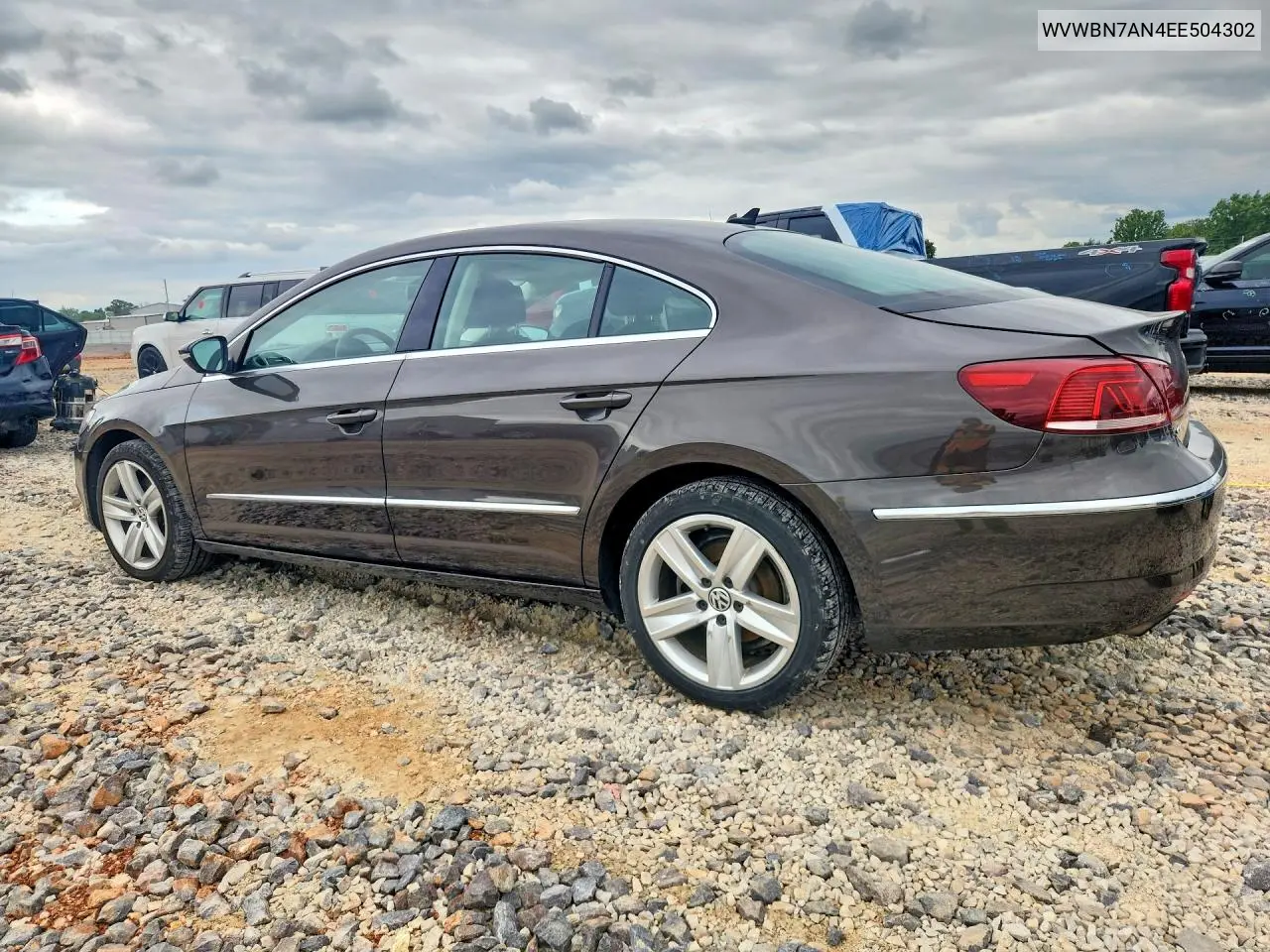 2014 Volkswagen Cc Sport VIN: WVWBN7AN4EE504302 Lot: 54609276