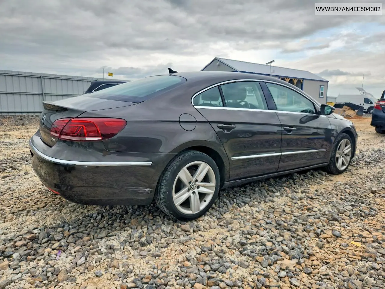 2014 Volkswagen Cc Sport VIN: WVWBN7AN4EE504302 Lot: 54609276