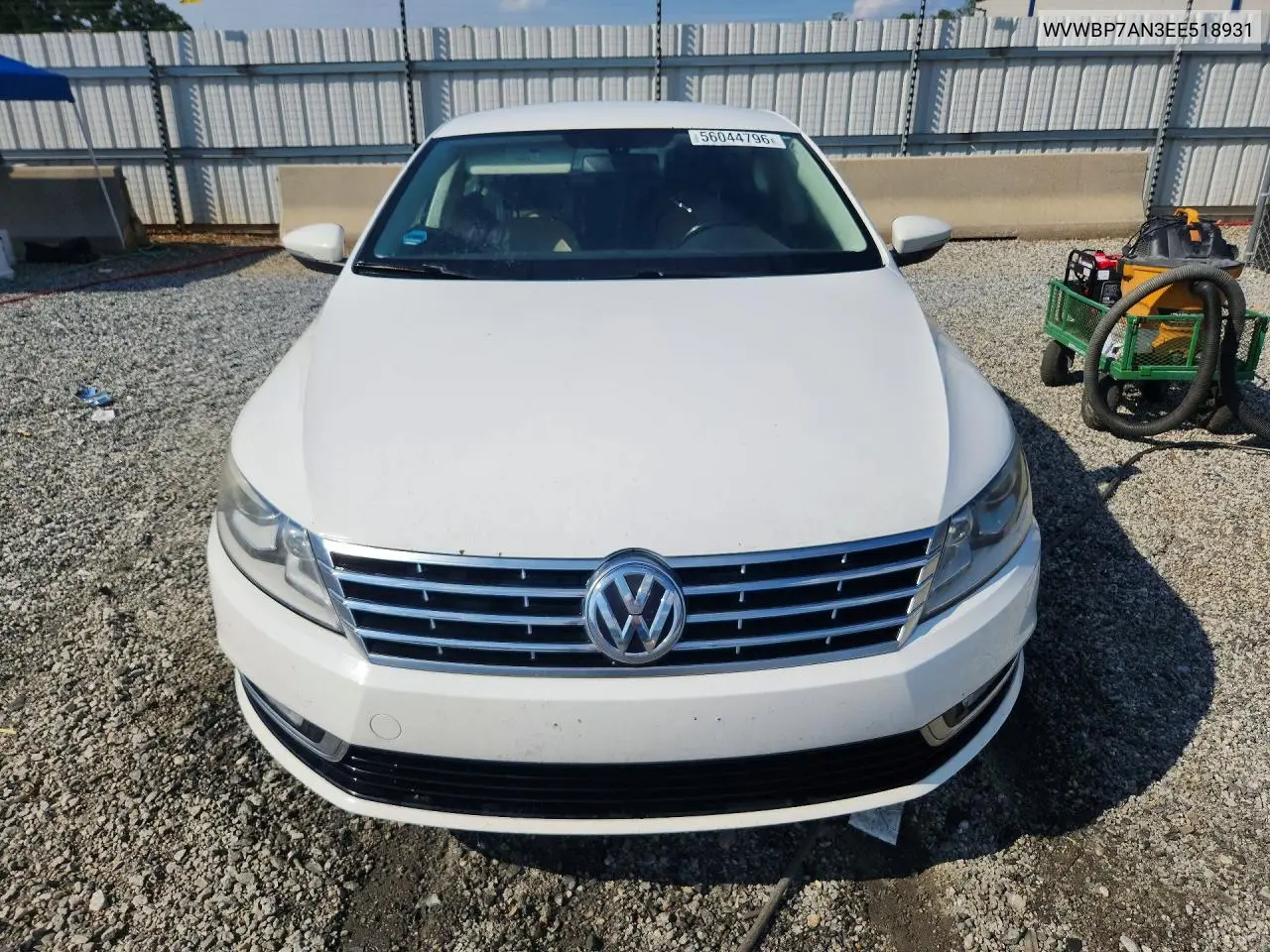 2014 Volkswagen Cc Sport VIN: WVWBP7AN3EE518931 Lot: 56044796