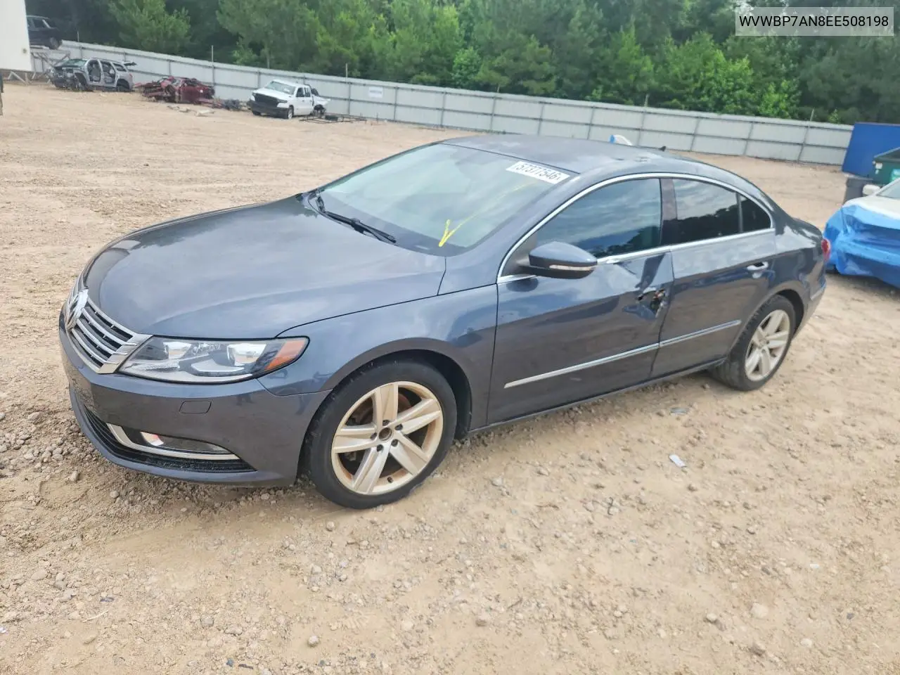 2014 Volkswagen Cc Sport VIN: WVWBP7AN8EE508198 Lot: 57377546