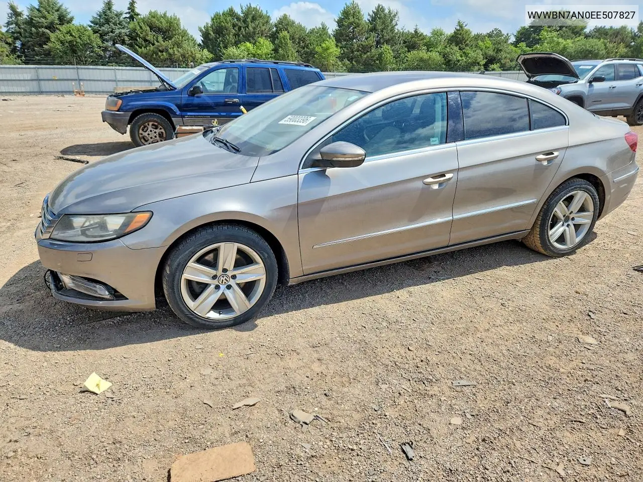 2014 Volkswagen Cc Sport VIN: WVWBN7AN0EE507827 Lot: 59003396