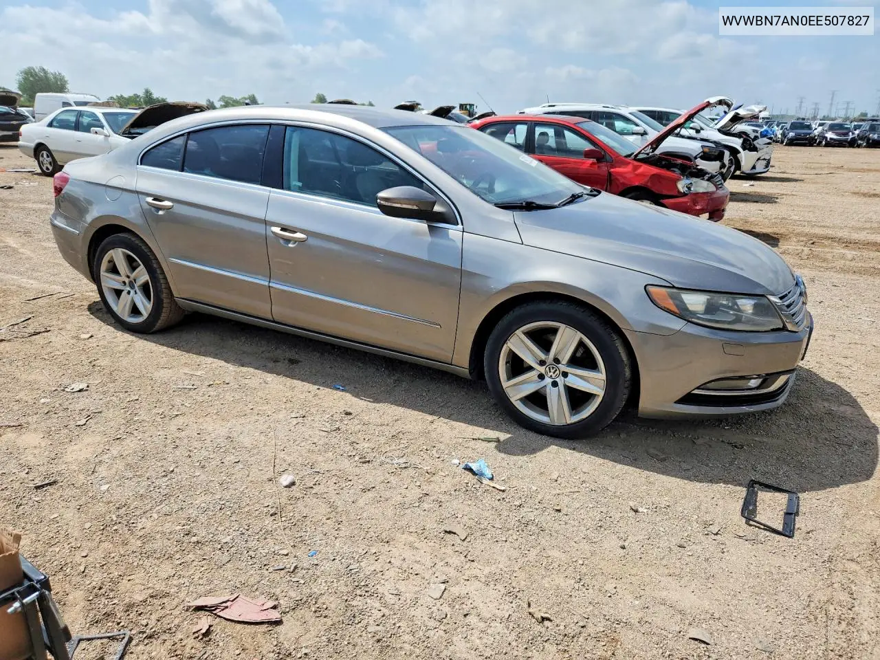 2014 Volkswagen Cc Sport VIN: WVWBN7AN0EE507827 Lot: 59003396