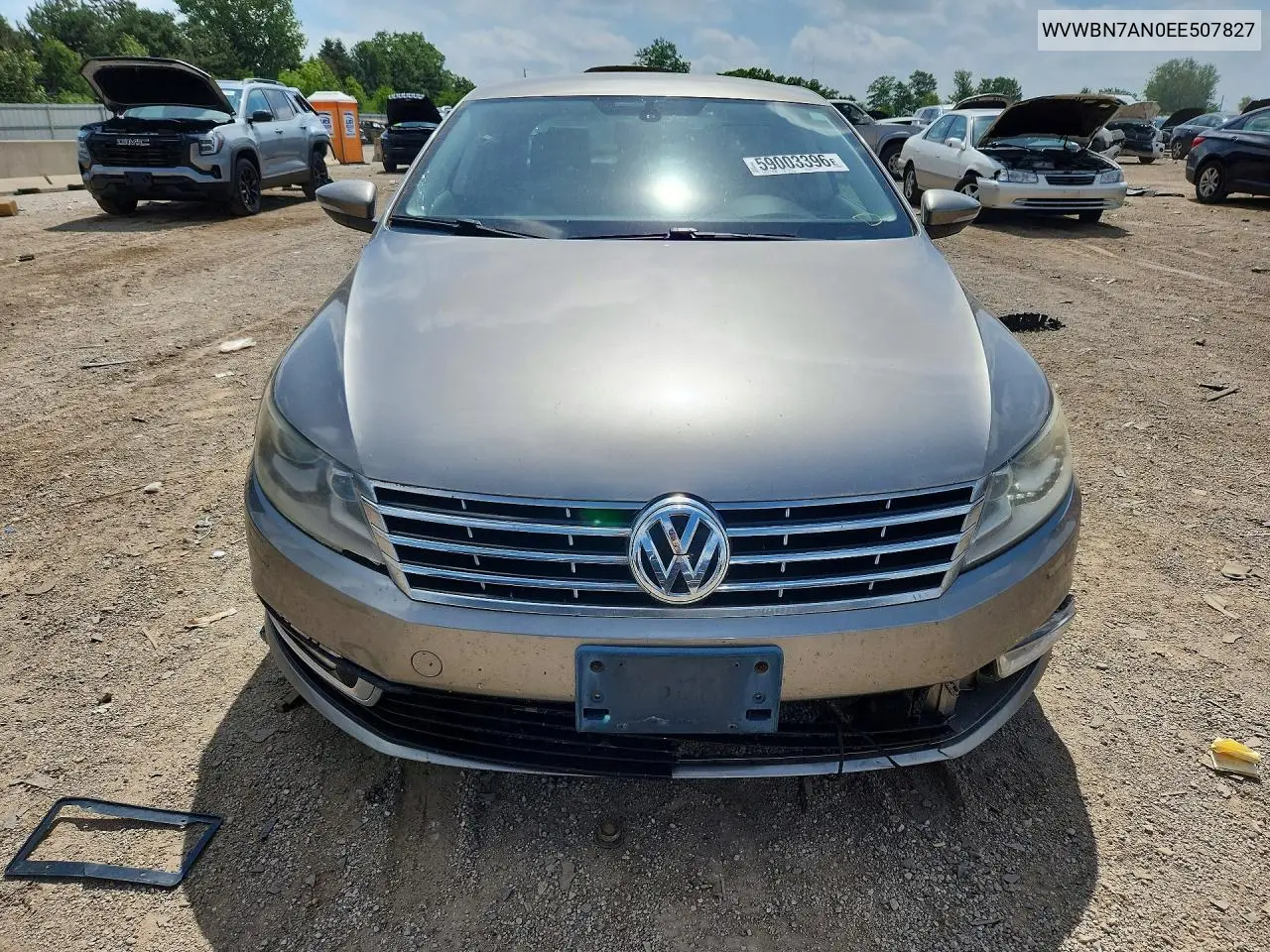 2014 Volkswagen Cc Sport VIN: WVWBN7AN0EE507827 Lot: 59003396