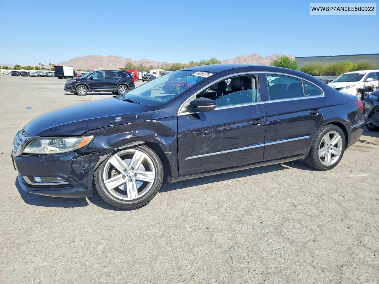 2014 Volkswagen Cc Sport VIN: WVWBP7AN0EE500922 Lot: 59380376