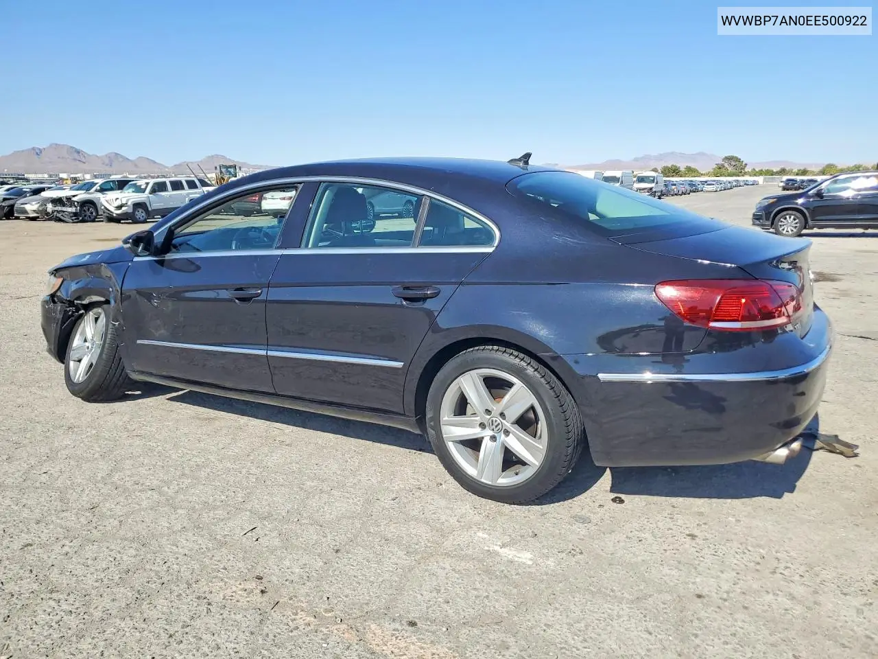 2014 Volkswagen Cc Sport VIN: WVWBP7AN0EE500922 Lot: 59380376