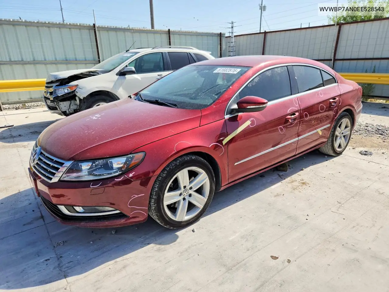 2014 Volkswagen Cc Sport VIN: WVWBP7AN0EE528543 Lot: 61682876
