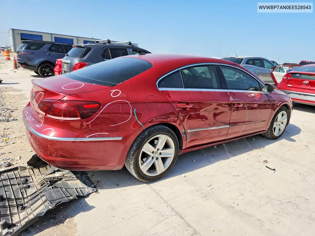 2014 Volkswagen Cc Sport VIN: WVWBP7AN0EE528543 Lot: 61682876