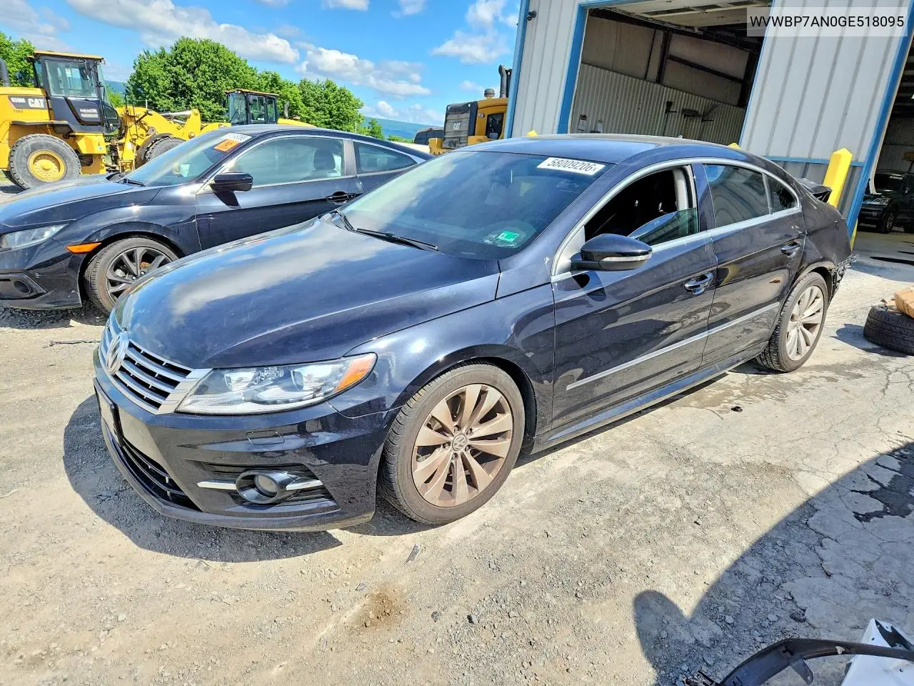 2016 Volkswagen Cc Base VIN: WVWBP7AN0GE518095 Lot: 58009206