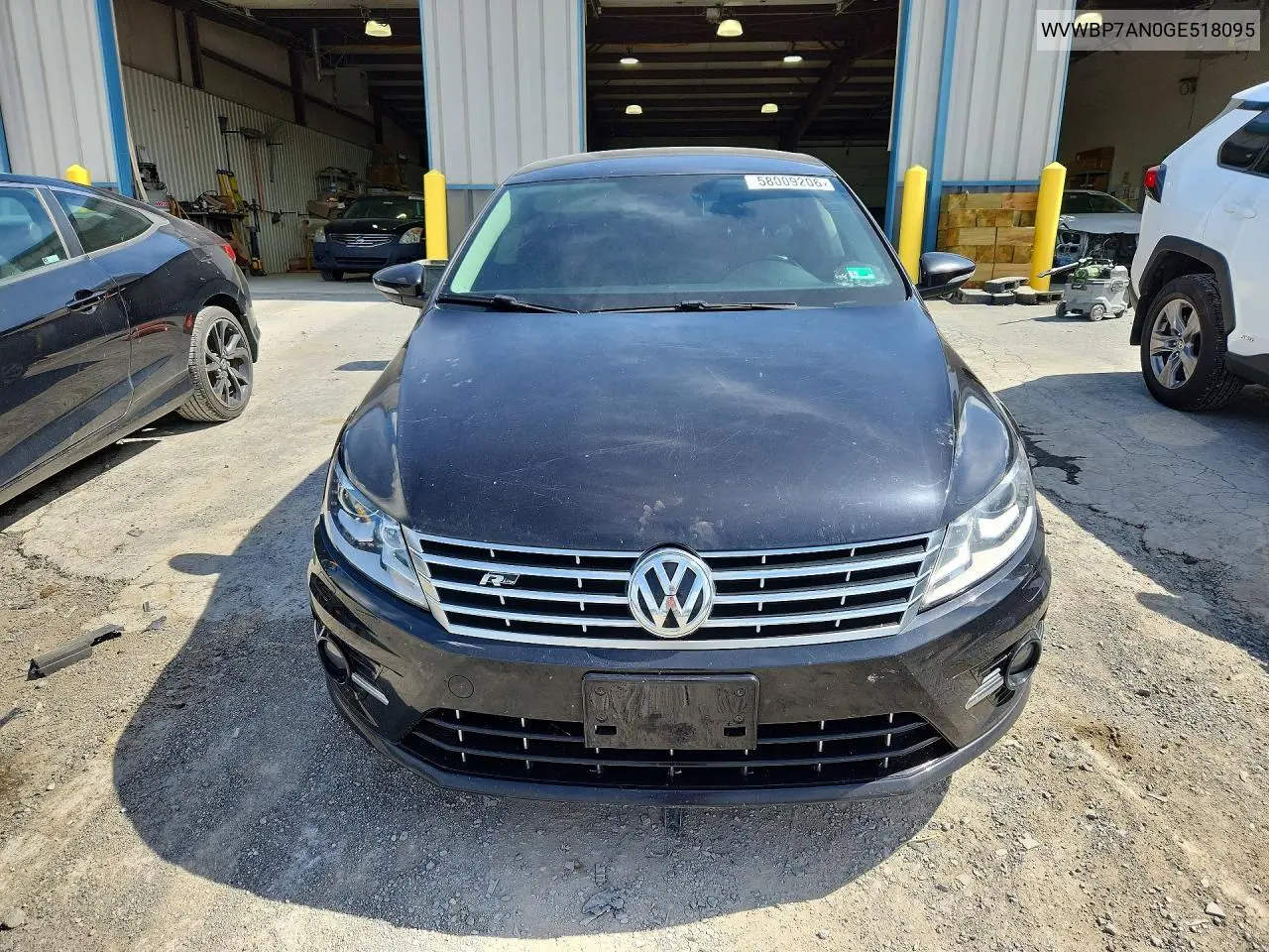 2016 Volkswagen Cc Base VIN: WVWBP7AN0GE518095 Lot: 58009206