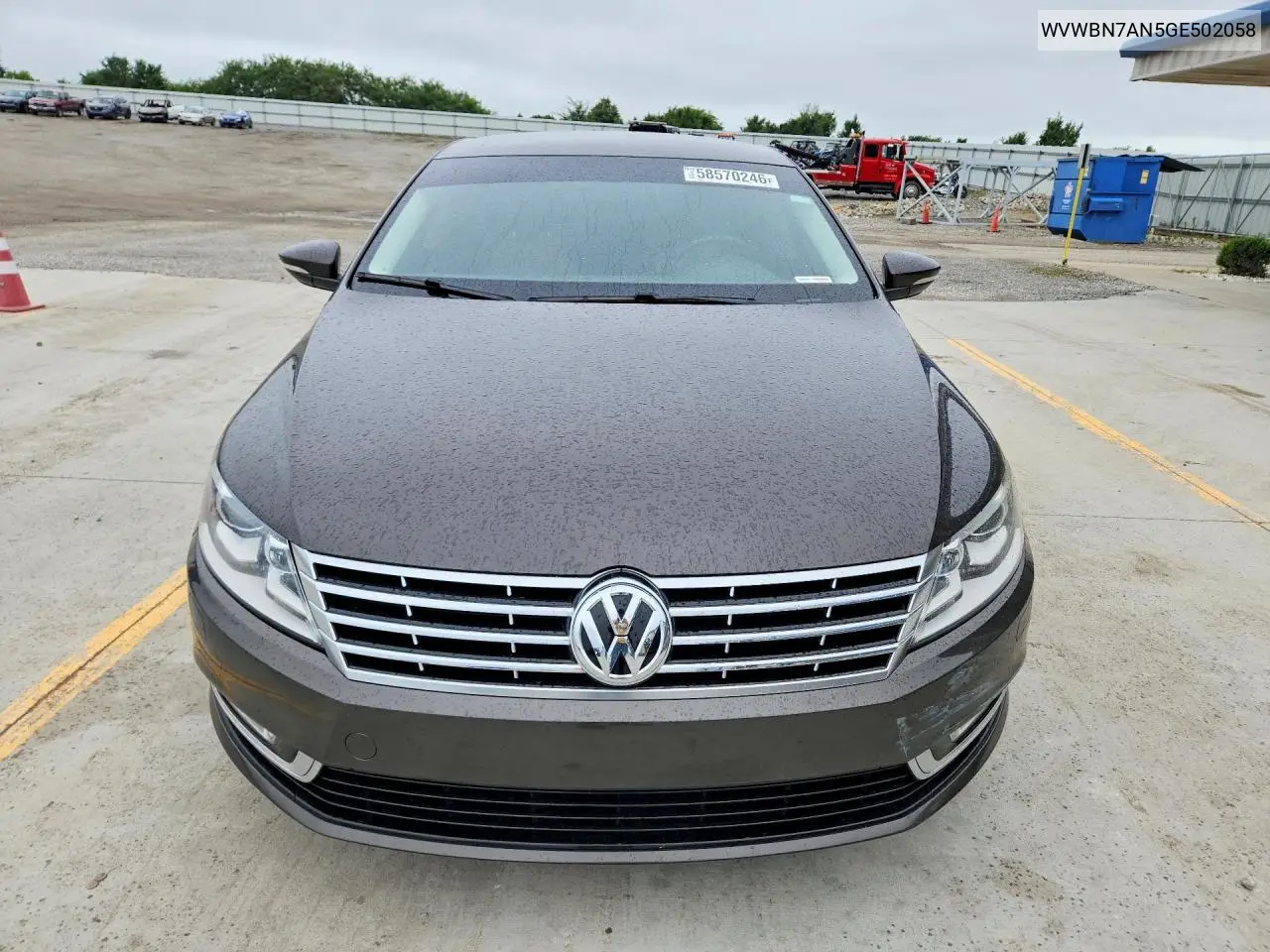 2016 Volkswagen Cc Base VIN: WVWBN7AN5GE502058 Lot: 58570246