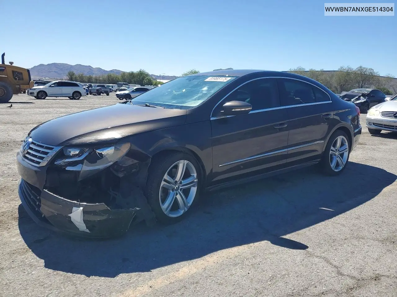 2016 Volkswagen Cc Base/Sport/R-Line VIN: WVWBN7ANXGE514304 Lot: 85985155